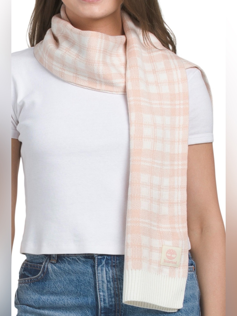TIMBERLAND Plaid Acrylic Scarf
